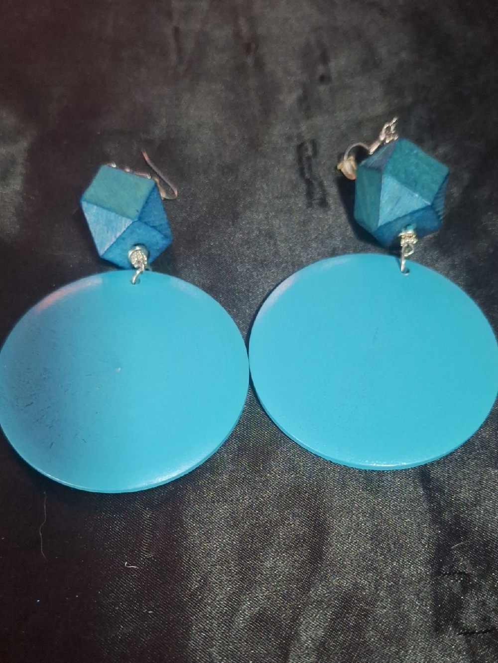 Blue Geometric Drop Earrings - Women's Fashion Jewelry